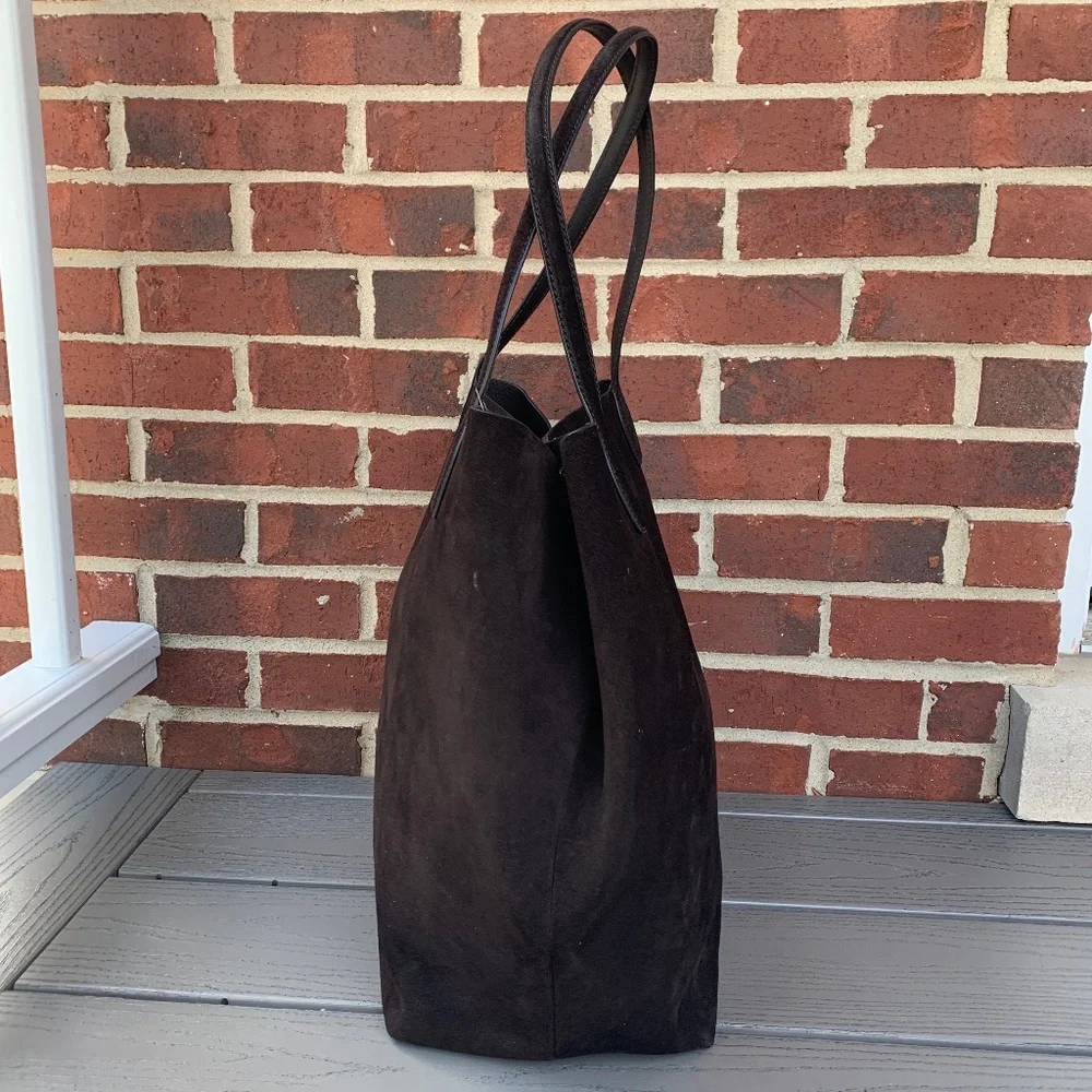 Madewell The Shopper Tote in Brown Suede Leather